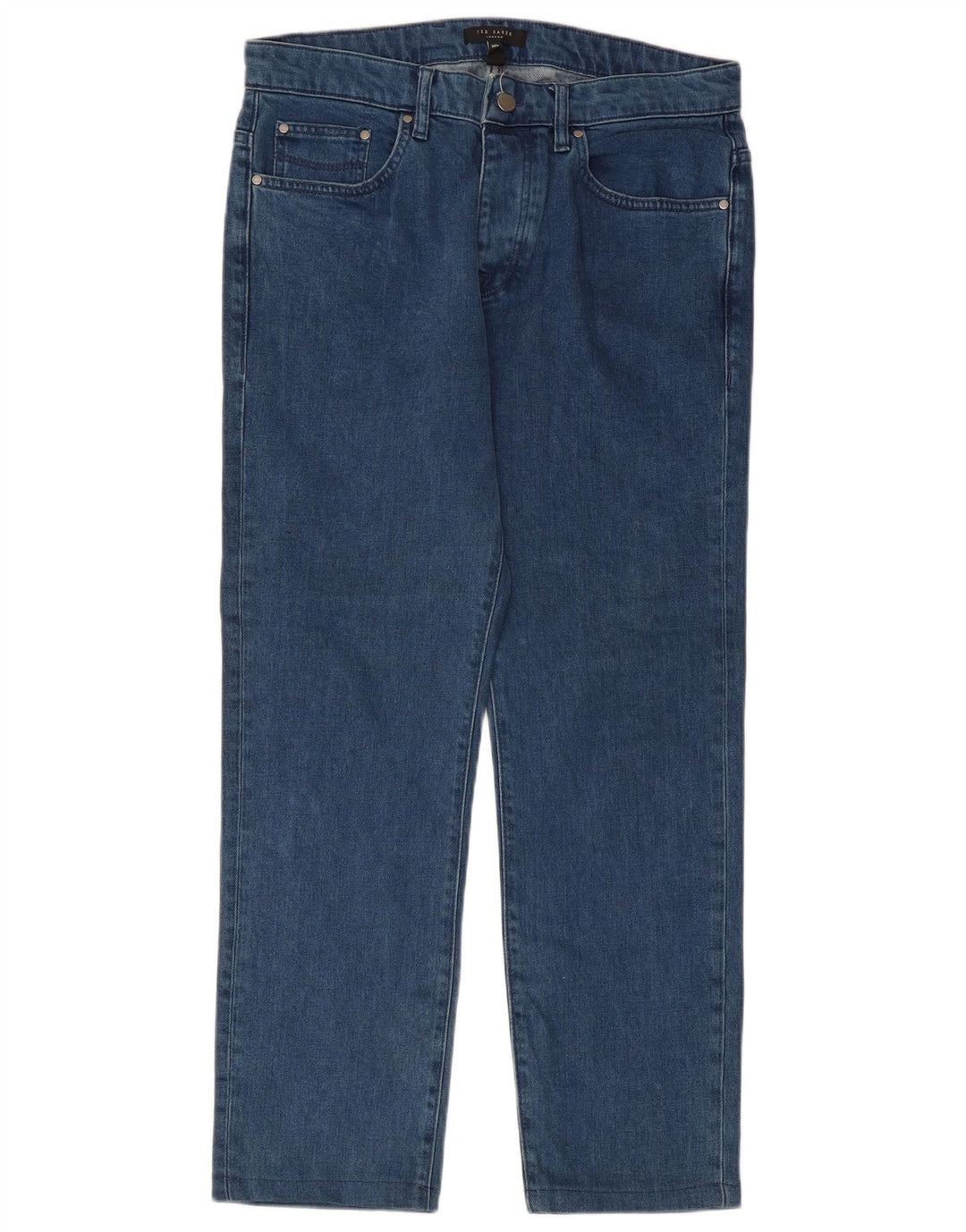 Ted Baker Herren Straight Jeans W32 L27 Blaues Lyocell