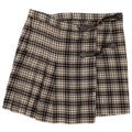 Vintage Damen Mini Wickelrock W32 Groß Schwarz Kariert