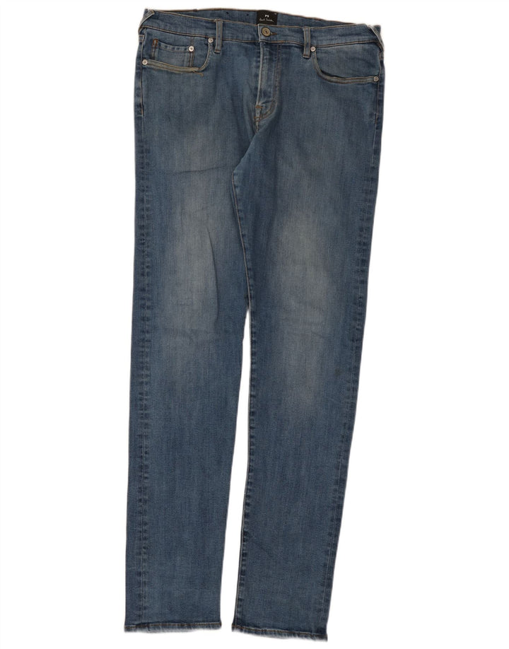 Paul Smith Herren Slim Jeans W34 L33 Blaue Baumwolle