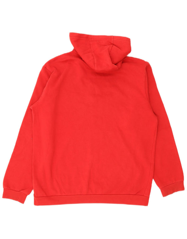 Adidas Herren Kapuzenpullover, groß, aus roter Baumwolle