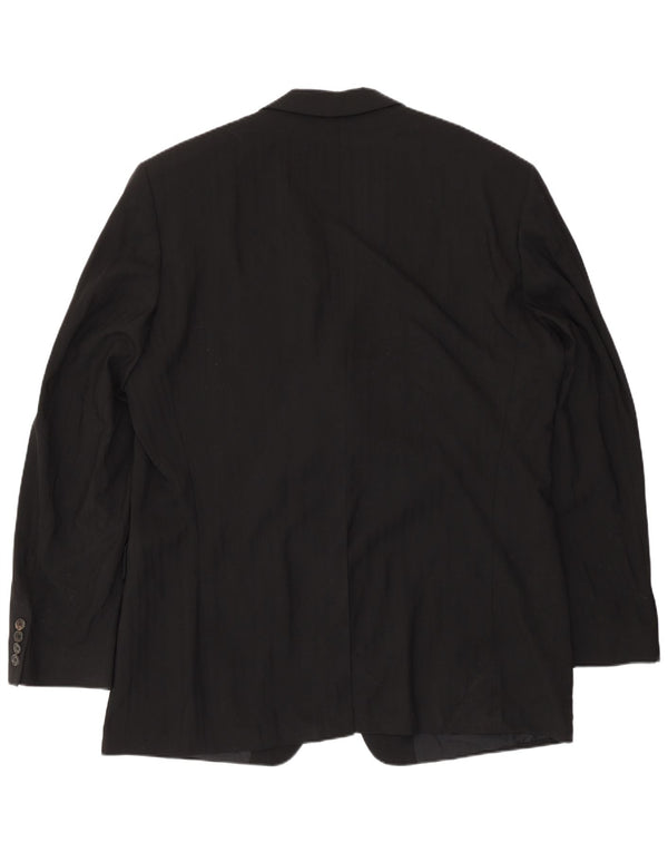 Hugo Boss Herren-Blazer mit 3 Knöpfen, EU 56, 3XL, schwarz gestreift, Wolle