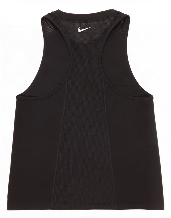 Nike Damen Dri Fit Weste Top UK 10 Small Schwarz Polyester