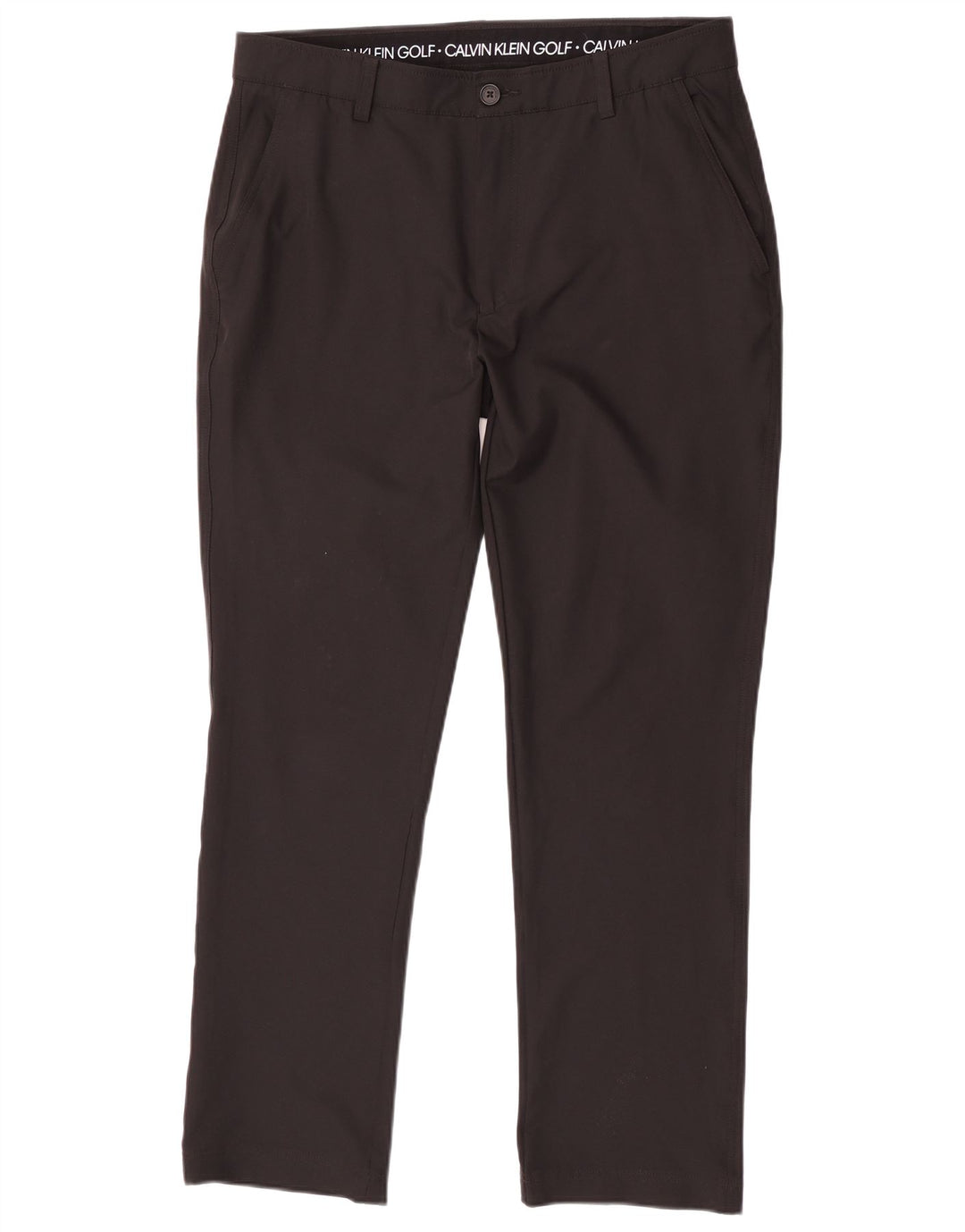Calvin Klein Herren Straight Chino Hose W34 L31 Schwarz Polyester
