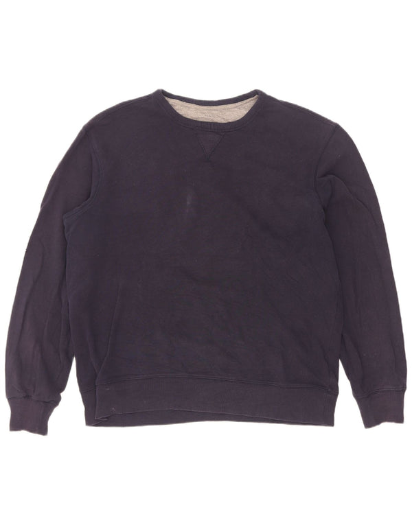 Marks & Spencer Mens Regular Fit Sweatshirt Jumper Large Navy Blue Cotton
