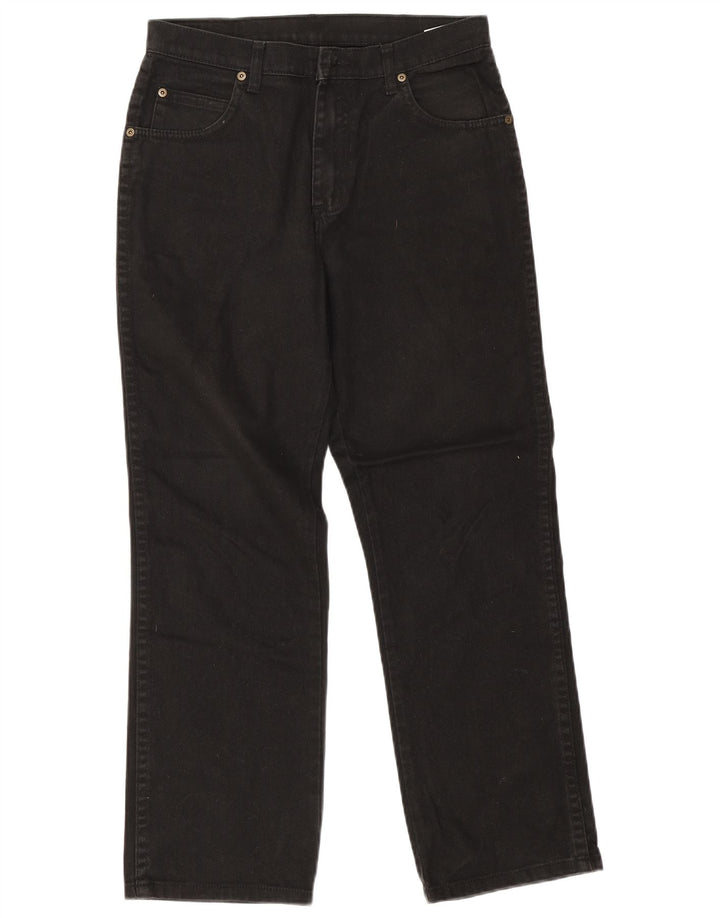 Wrangler Herren-Jeans mit normaler Passform, gerade Passform, W32, L30, schwarze Baumwolle