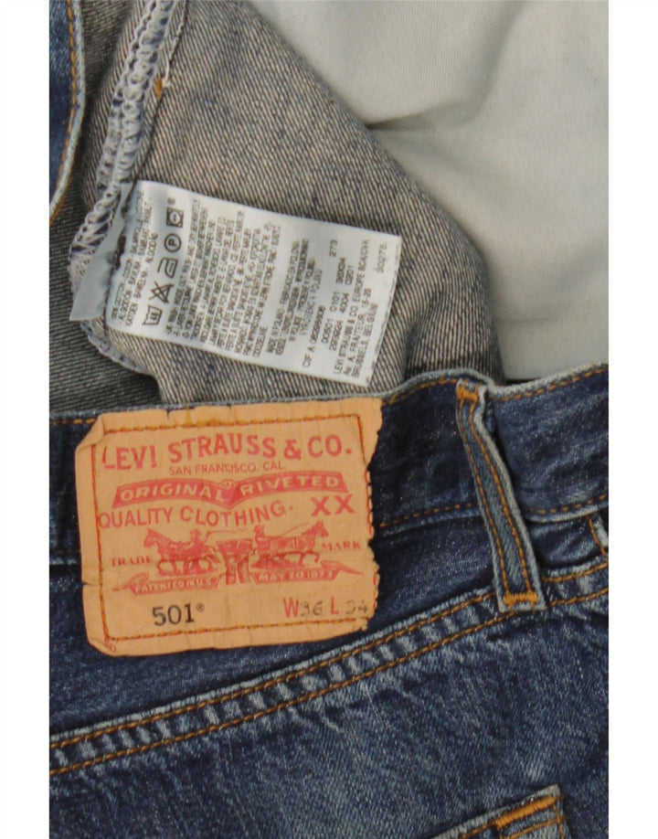 Levi's Herren 501 Straight Jeans W36 L28 Blaue Baumwolle
