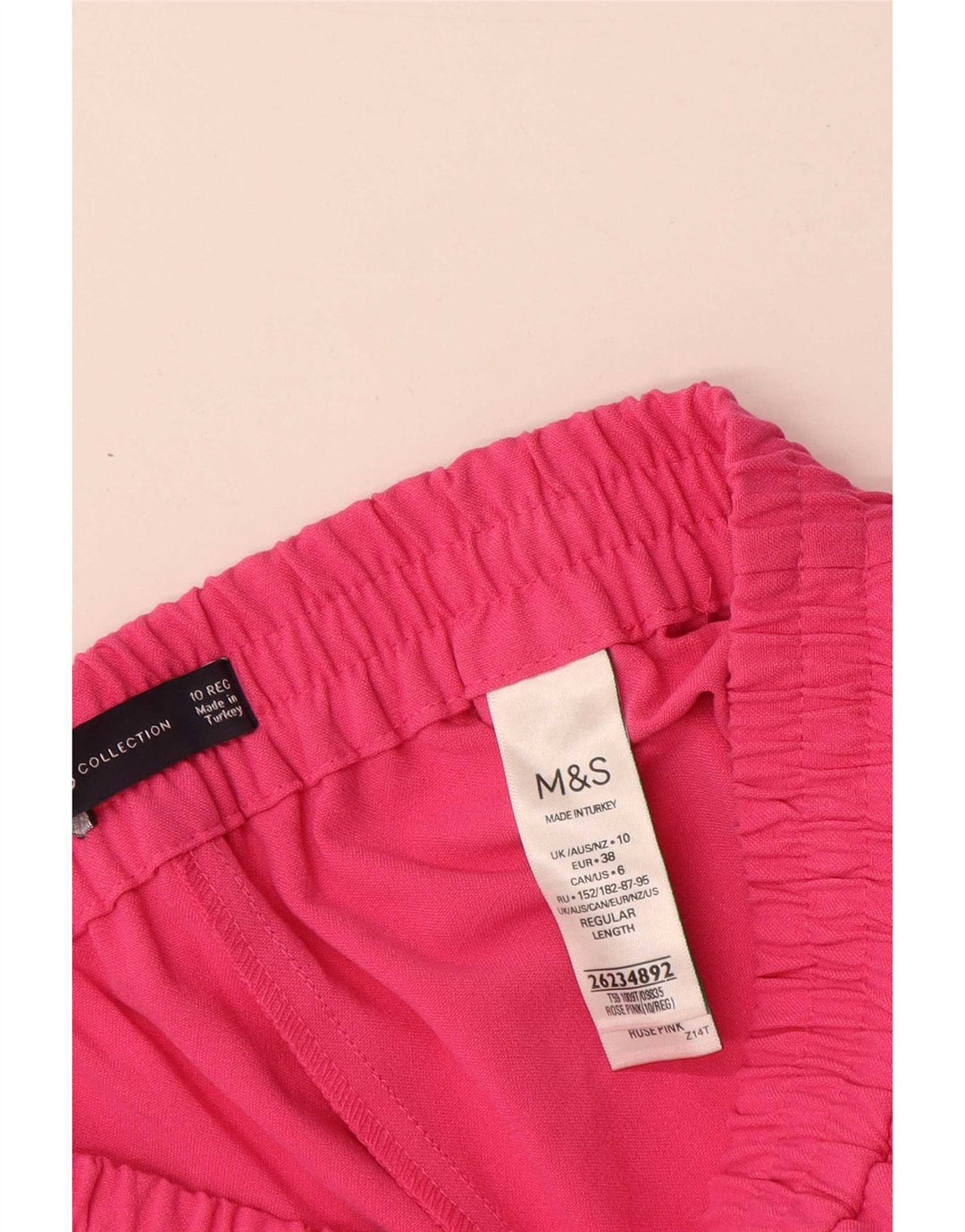 Marks & Spencer Damen-Trainingshose, Gr. 10, Größe S, Rosa, Polyester