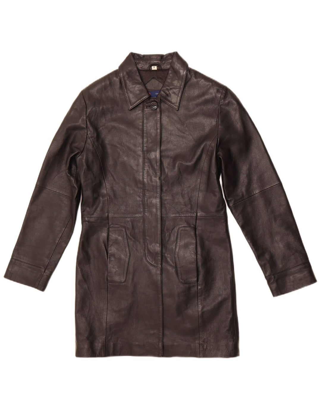 HUDSON Damen Ledermantel US 8 Mittelschwarzes Leder