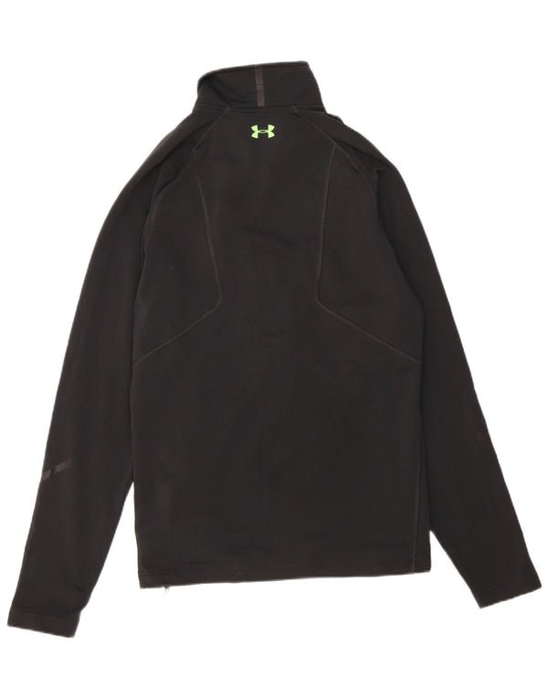 UNDER ARMOUR Herren Cold Gear Pullover-Trainingsoberteil mit Reißverschluss, Mittelschwarz