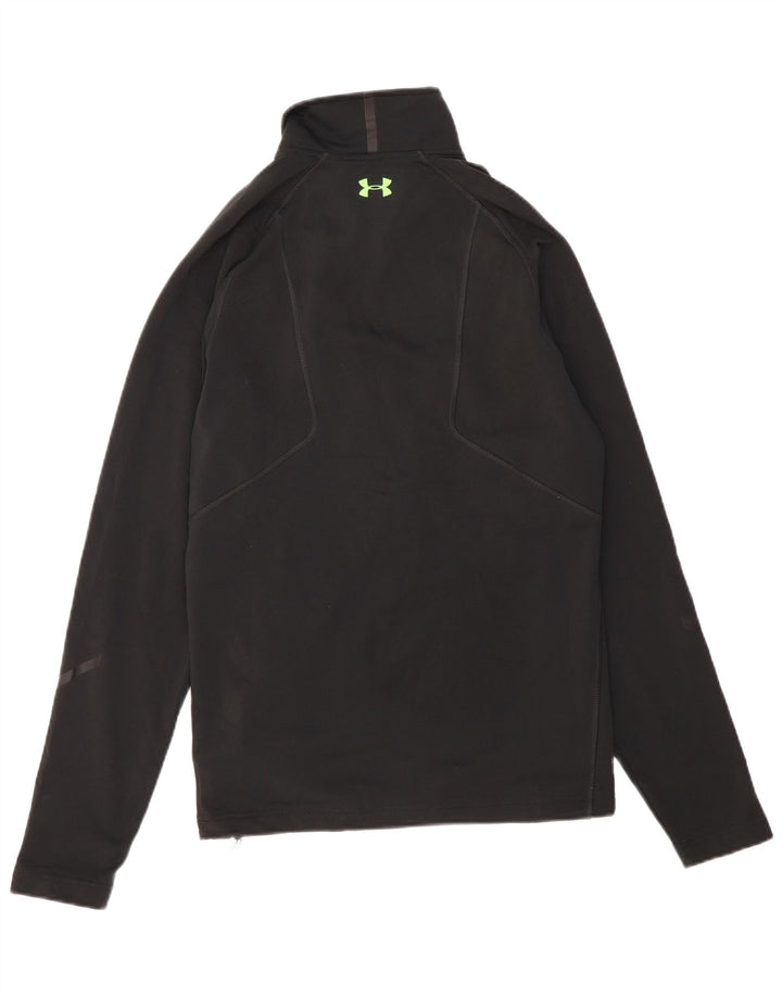 UNDER ARMOUR Herren Cold Gear Pullover-Trainingsoberteil mit Reißverschluss, Mittelschwarz