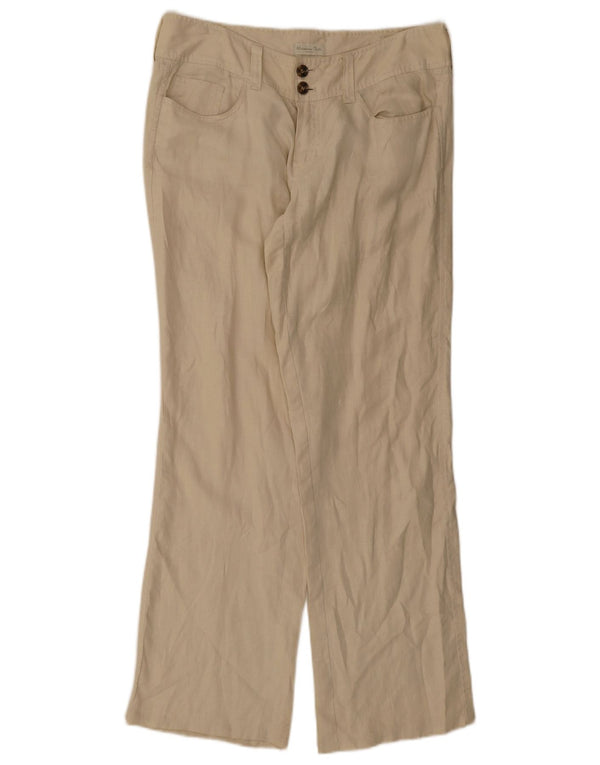 Massimo Dutti Damen Gerade Freizeithose EU 42 Groß W32 L32 Beige