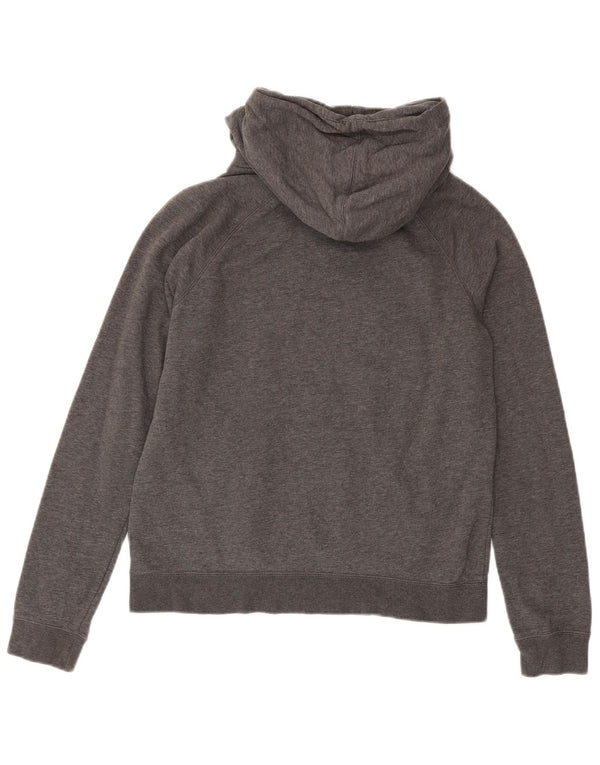 Nike Womens Graphic Hoodie Pullover UK 14 Mittelgrau gefleckte Baumwolle