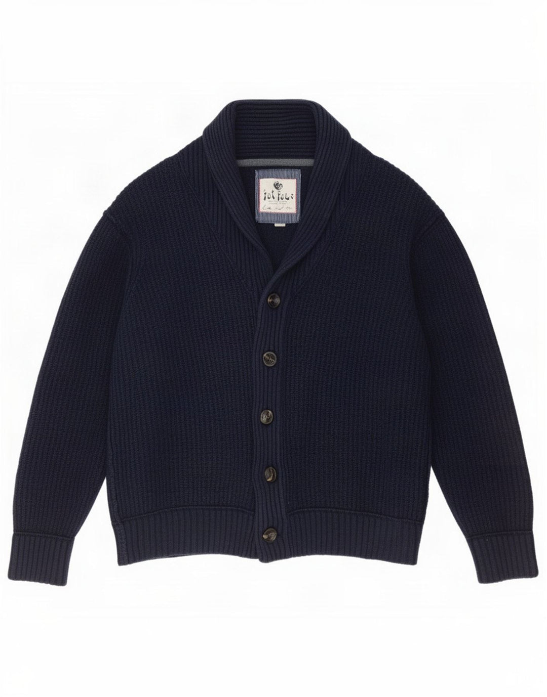 Fat Face Herren-Cardigan, 2XL, Marineblau, Baumwolle