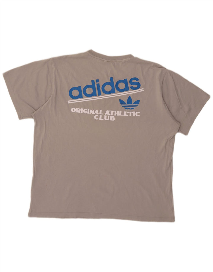 Adidas Herren T-Shirt Top XL Grau Baumwolle