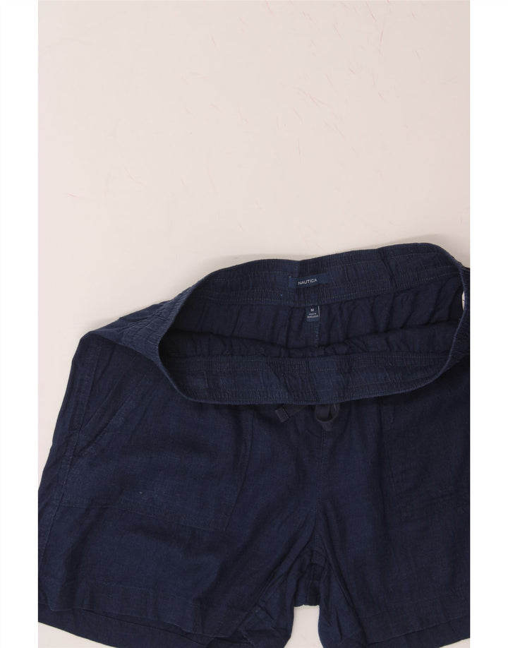 NAUTICA Womens Casual Shorts Medium W32 Navy Blue Linen Vintage Nautica and Second-Hand Nautica from Messina Hembry 