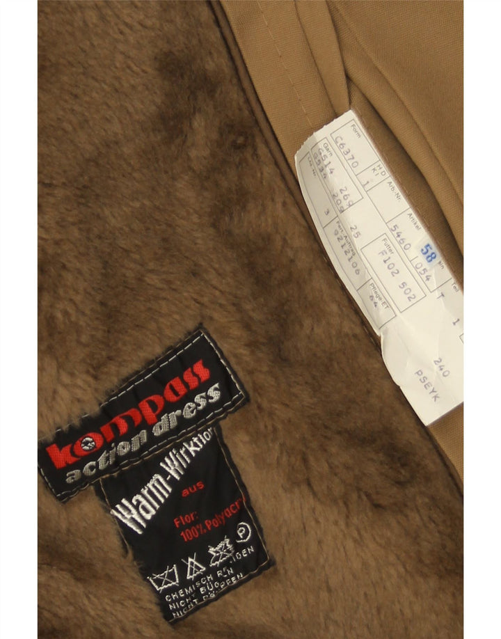 Vintage Herren Trenchcoat EU 58 4XL Beige Polyacryl