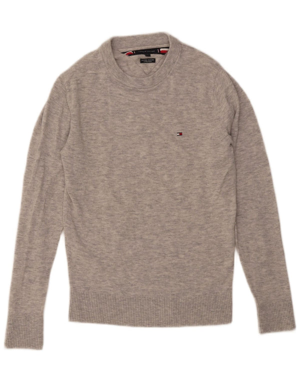 Tommy Hilfiger Herren-Pullover mit Rundhalsausschnitt, Größe S, Grau