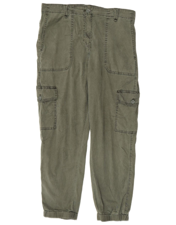 Marks & Spencer Damen Jogger-Cargohose UK 12 Medium W32 L26 Khaki