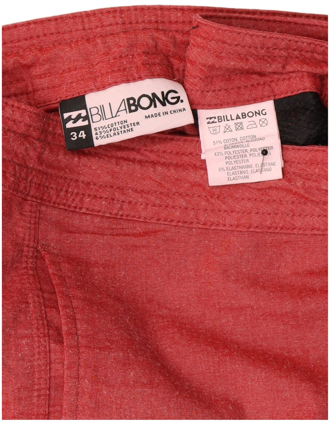 Billabong Herren-Badeshorts, groß, rot gefleckte Baumwolle