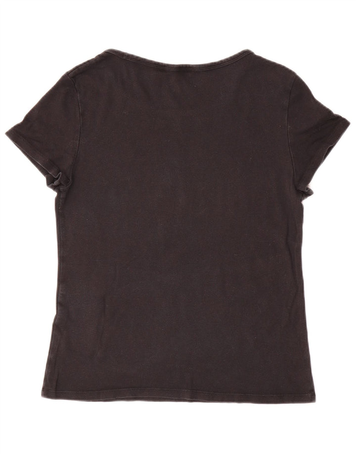 LEVI'S Damen T-Shirt Top UK 14 Large Schwarz
