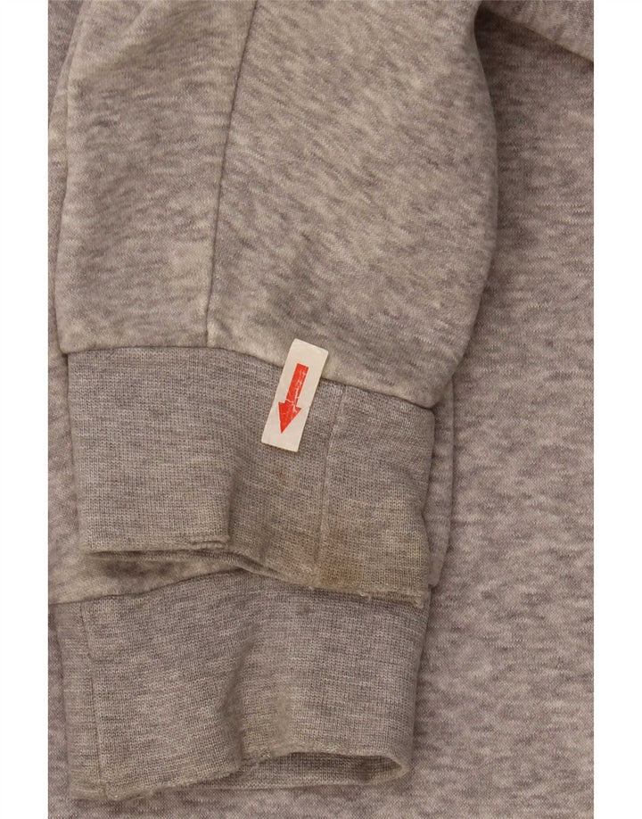 Adidas Herren-Kapuzenpullover mit Reißverschluss, mittelgrau meliert
