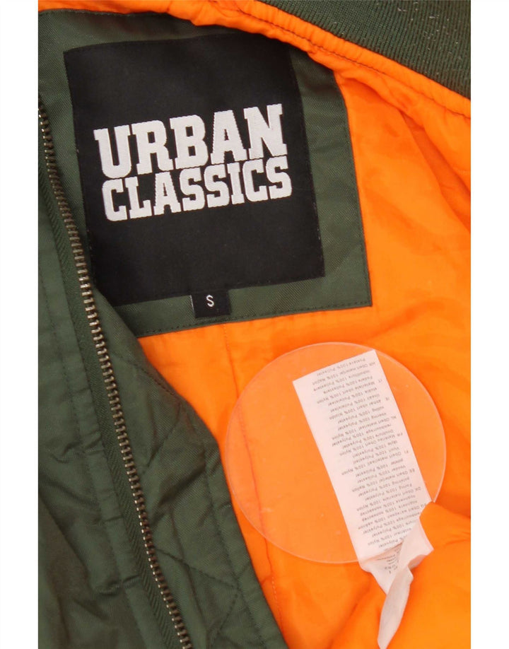 Urban Classics Herren gepolsterte Flugfliegerjacke UK 36 Small Grünes Nylon