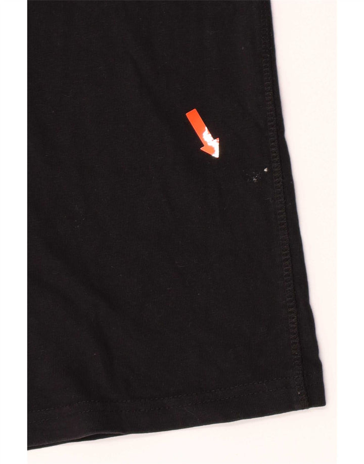 Superdry Herren Grafik-T-Shirt-Oberteil aus mittelschwarzer Baumwolle