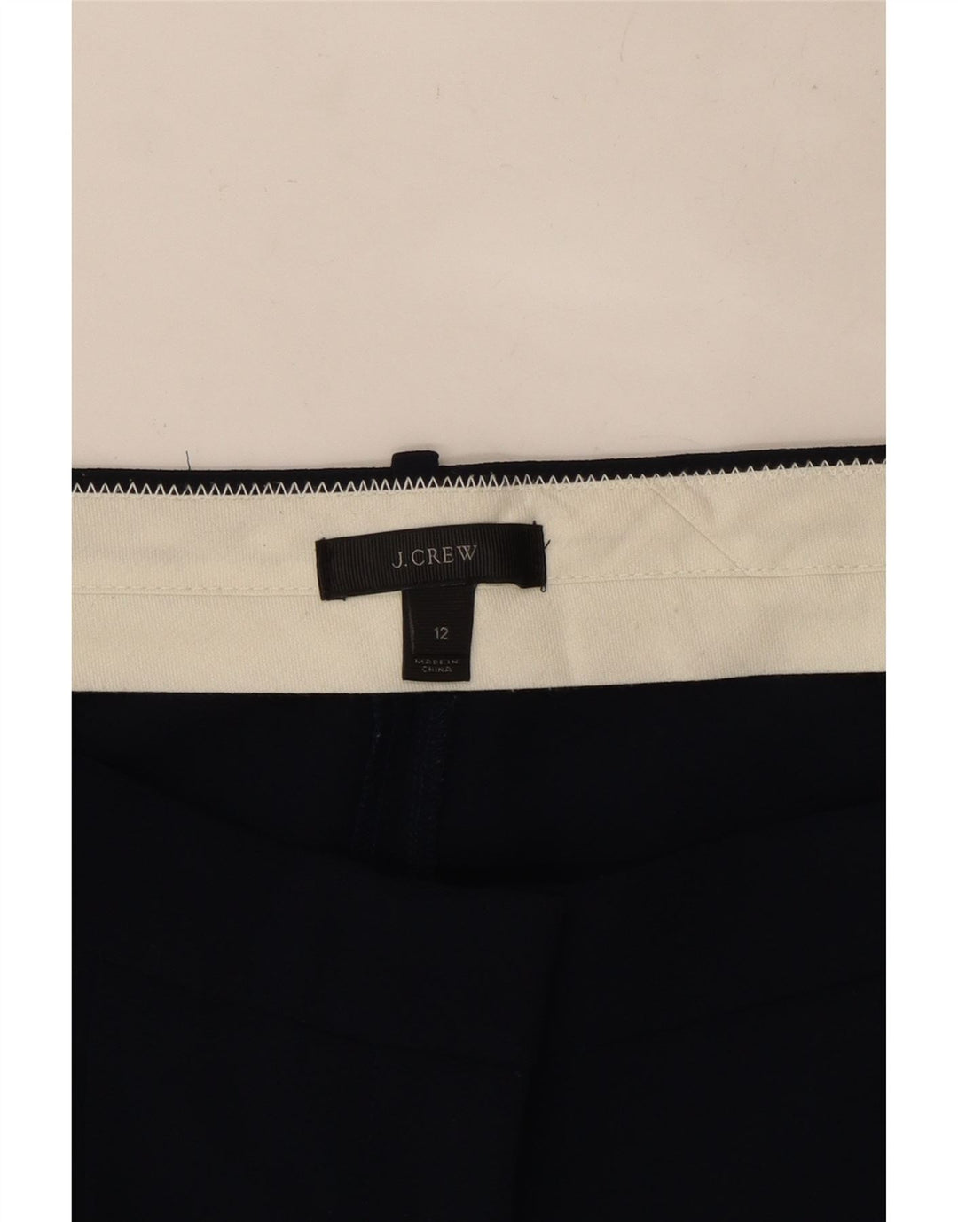 J. Crew Damen Pegged Chino Shorts US 12 Large W34 Marineblaues Polyester