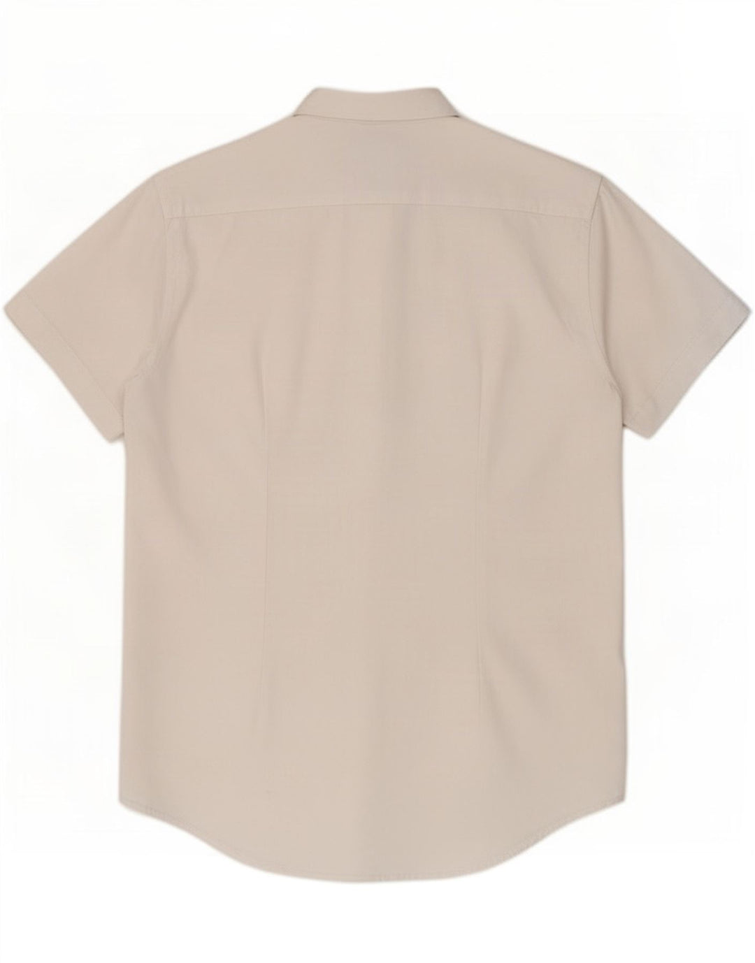 Zara Herren Kurzarm-Slim-Fit-Hemd Mittelweiß