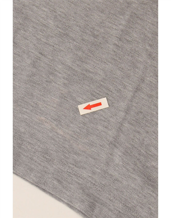 BENETTON Damen Poloshirt UK 14 Mittelgrau