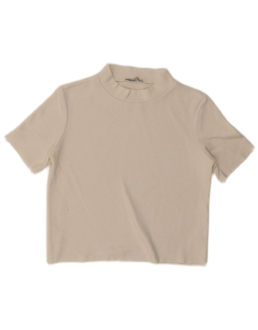Zara Damen Trafaluc Crop Top UK 10 Small Off White