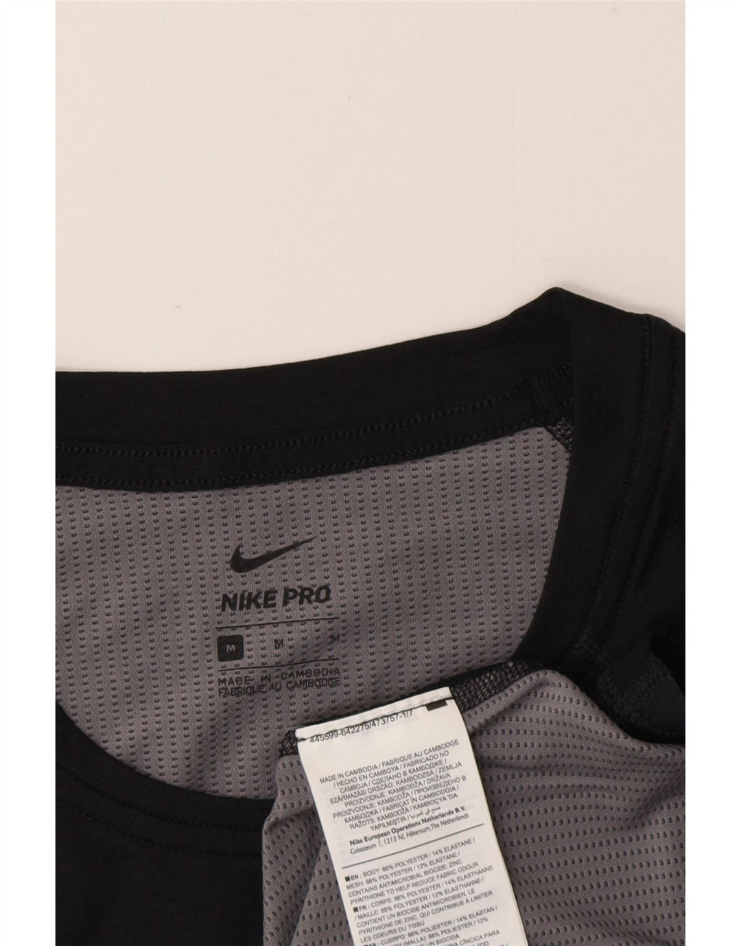 Nike Herren T-Shirt Top Medium Schwarz Polyester