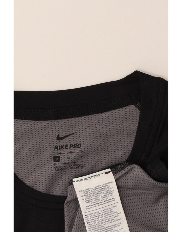 Nike Herren T-Shirt Top Medium Schwarz Polyester