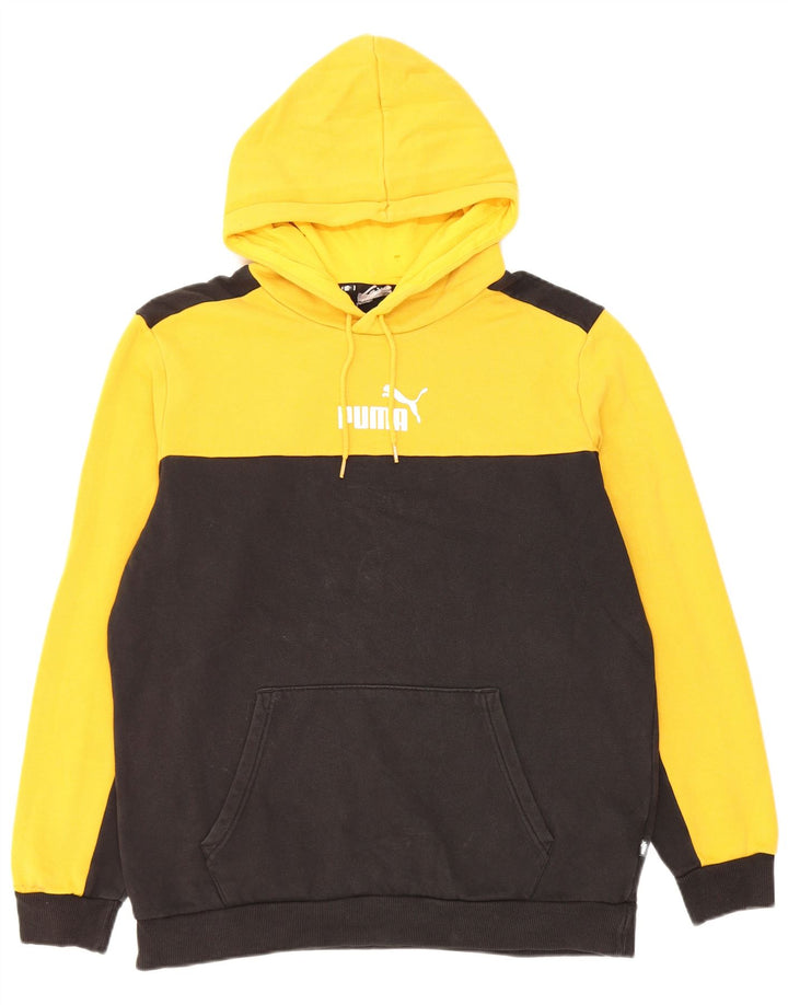 Puma Herren Kapuzenpullover Mittelgelbe Colourblock-Baumwolle