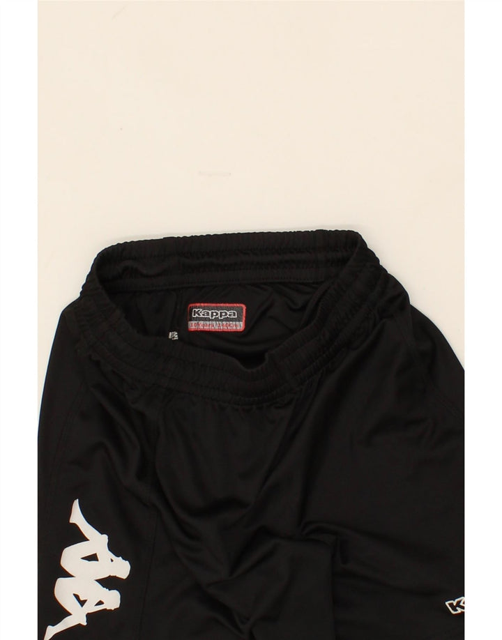 KAPPA Boys Graphic Sport Shorts 9-10 Years Black Vintage Kappa and Second-Hand Kappa from Messina Hembry 