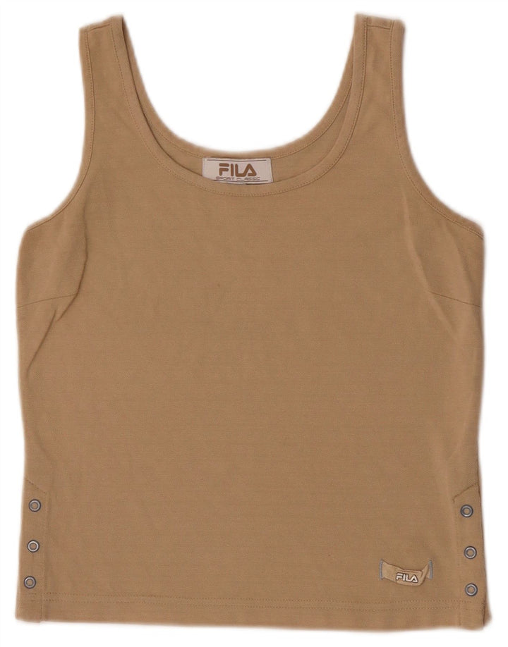 Fila Damen Crop Vest Top UK 8 Small Braun