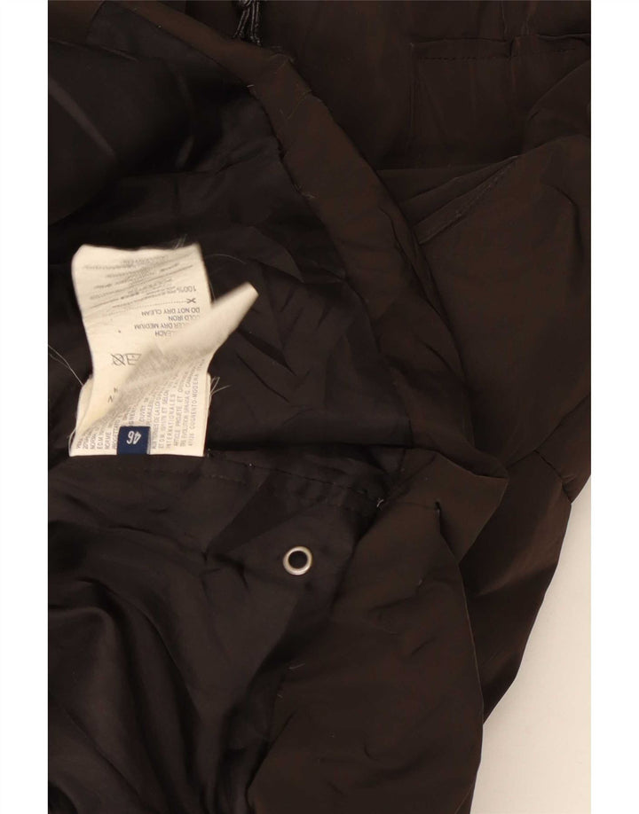 Trussardi Jeans Wattierter Damenmantel mit Kapuze IT 46 Large Braun Polyester