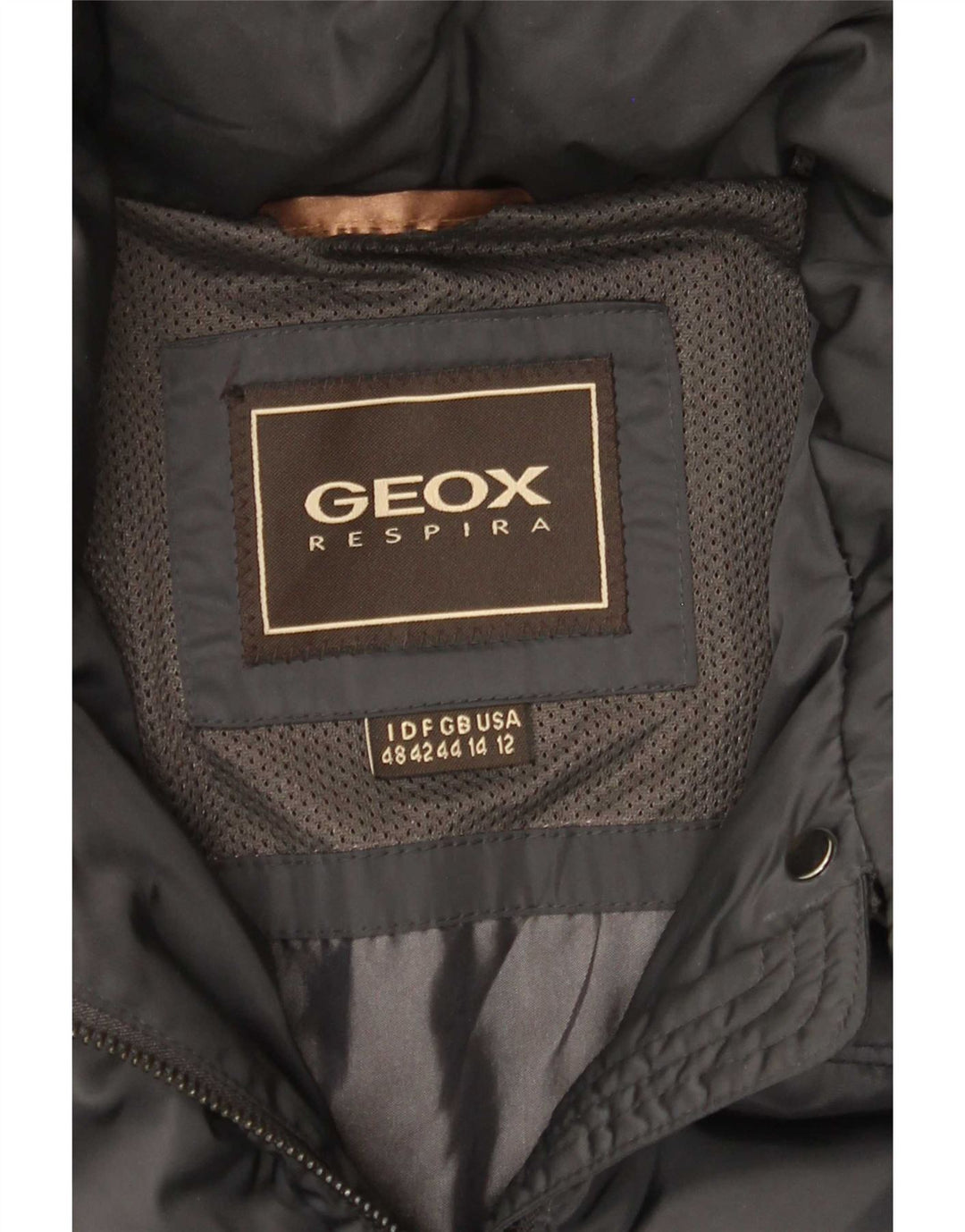 Geox Damen Respira Hooded Wattierte Jacke UK 14 Large Grau
