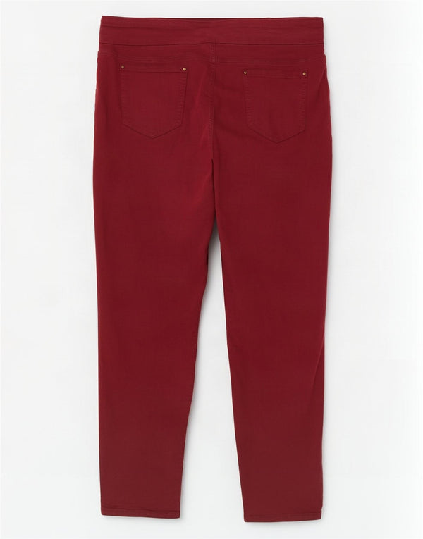 Marks & Spencer Damen Autograph Freizeithose UK 26 5XL W52 L30 Burgund