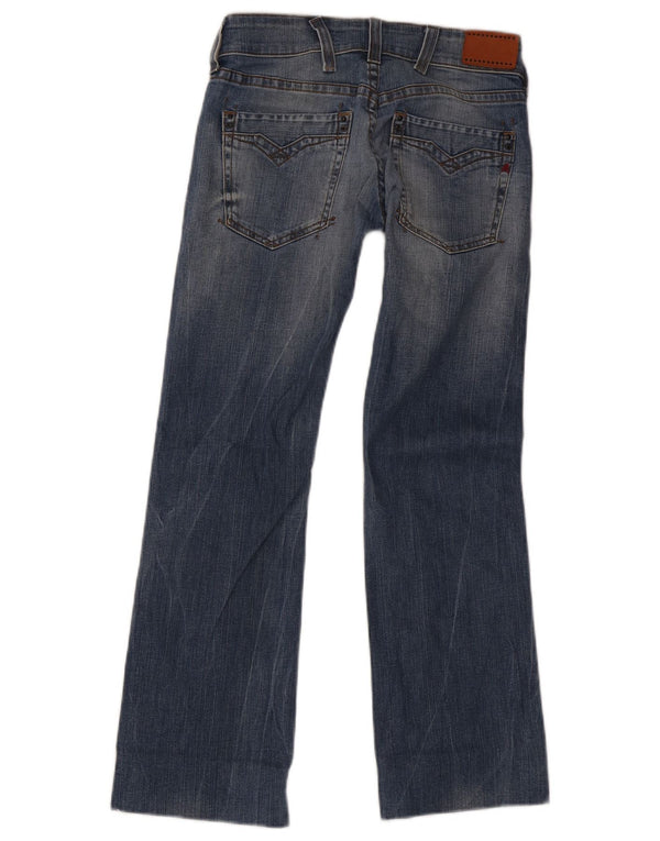 Replay Damen Rabbler Bootcut Jeans W25 L32 Blaue Baumwolle