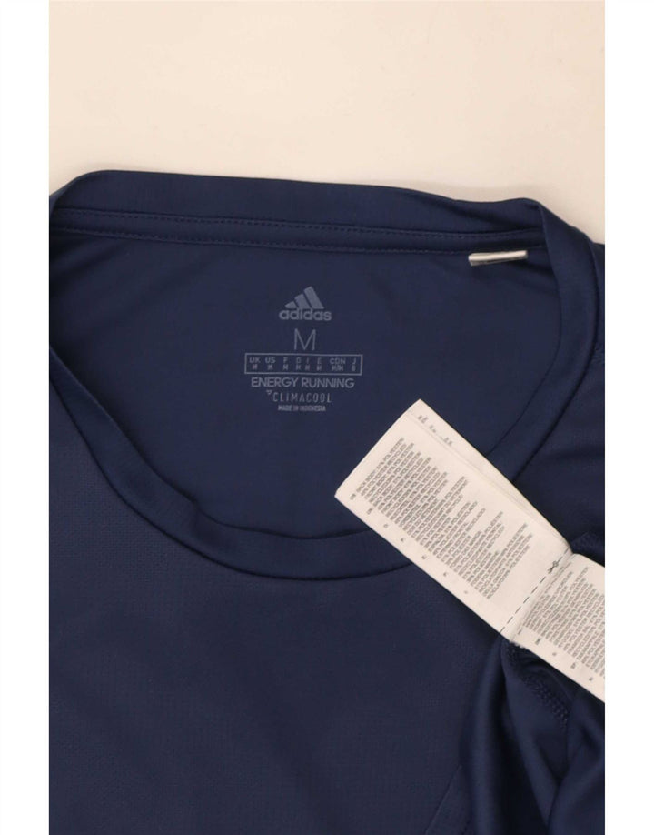 Adidas Herren Climacool T-Shirt Top Medium Marineblau Camouflage Polyester