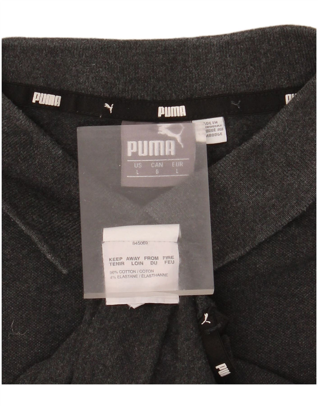 Puma Herren Poloshirt Große graue Baumwolle