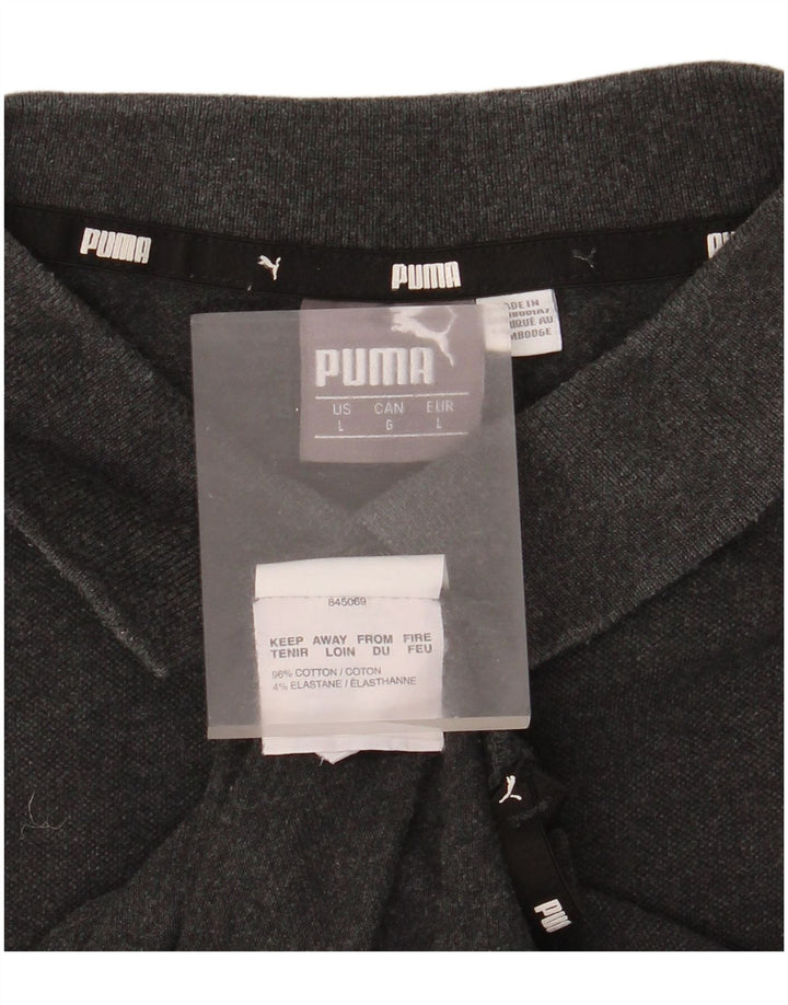 Puma Herren Poloshirt Große graue Baumwolle