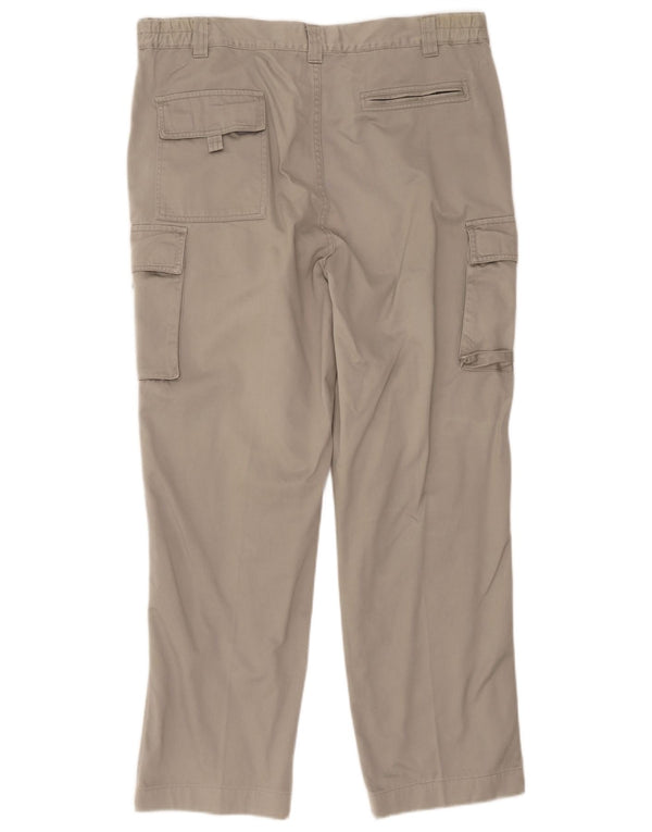 Vintage Damen Straight Cargo Hose IT 52 XL W40 L28 Graue Baumwolle
