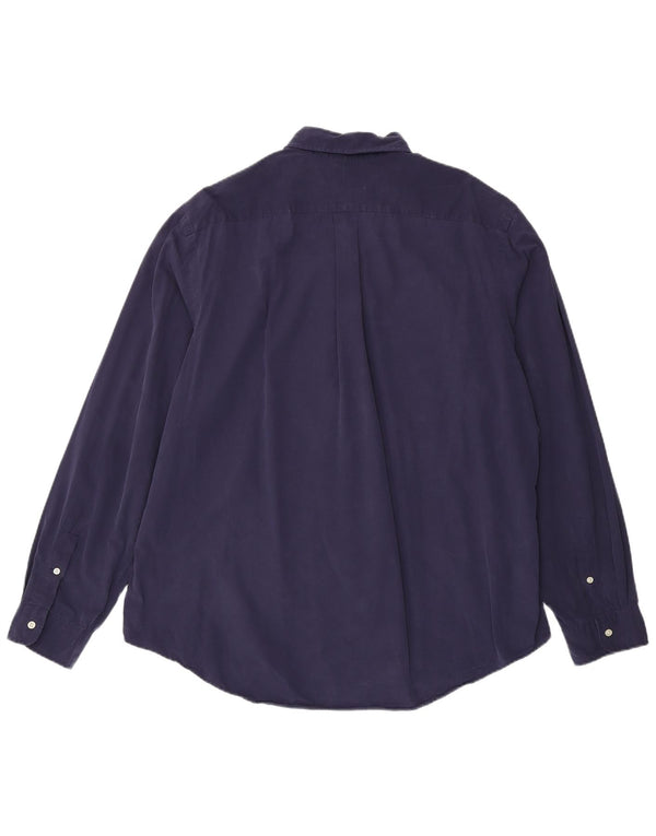 Ralph Lauren Herrenhemd 2XL Marineblau Baumwolle