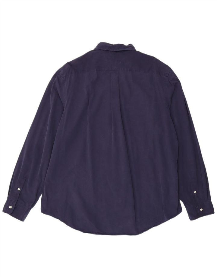Ralph Lauren Herrenhemd 2XL Marineblau Baumwolle