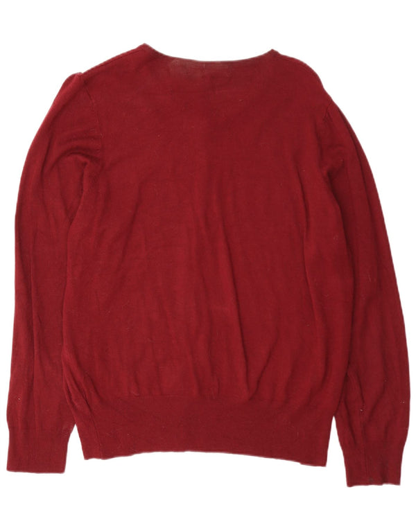 Marks & Spencer Damen Strickjacke UK 18 XL Burgund Viskose