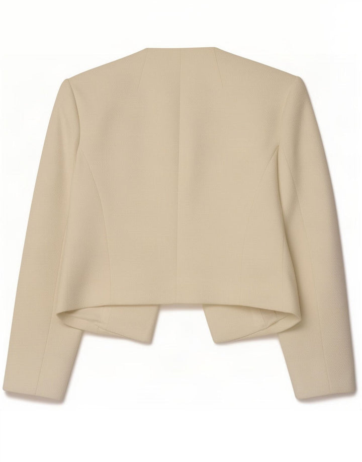 Hobbs Womens 3/4 Sleeve Open Bolero Jacket UK 8 Small White Polyester
