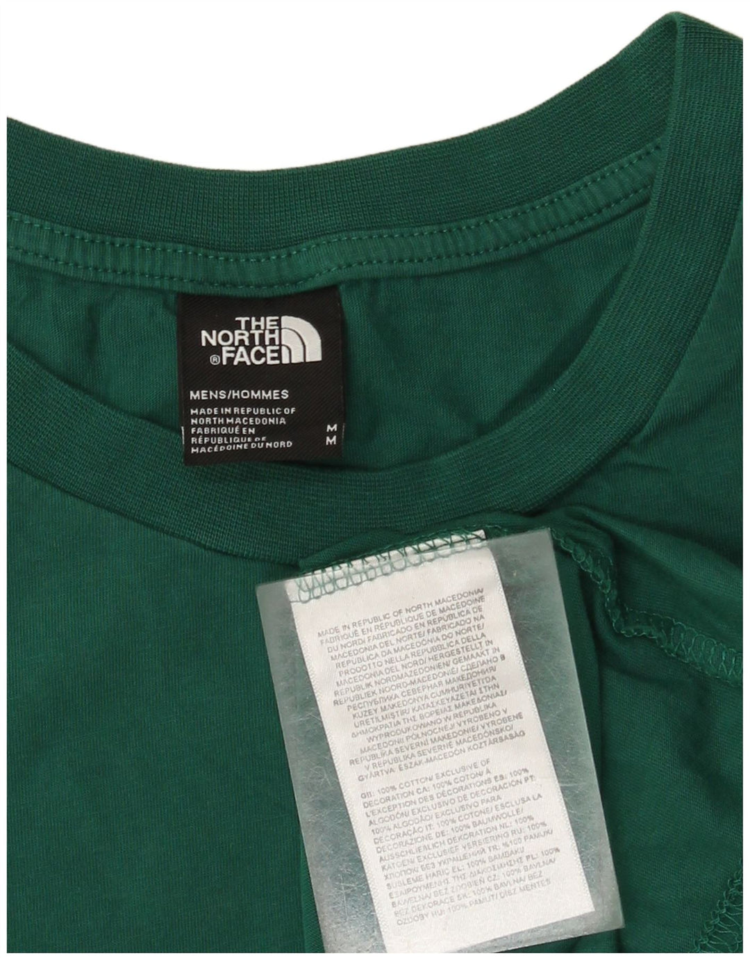 The North Face Herren-T-Shirt mit Grafik, mittelgrüne Baumwolle