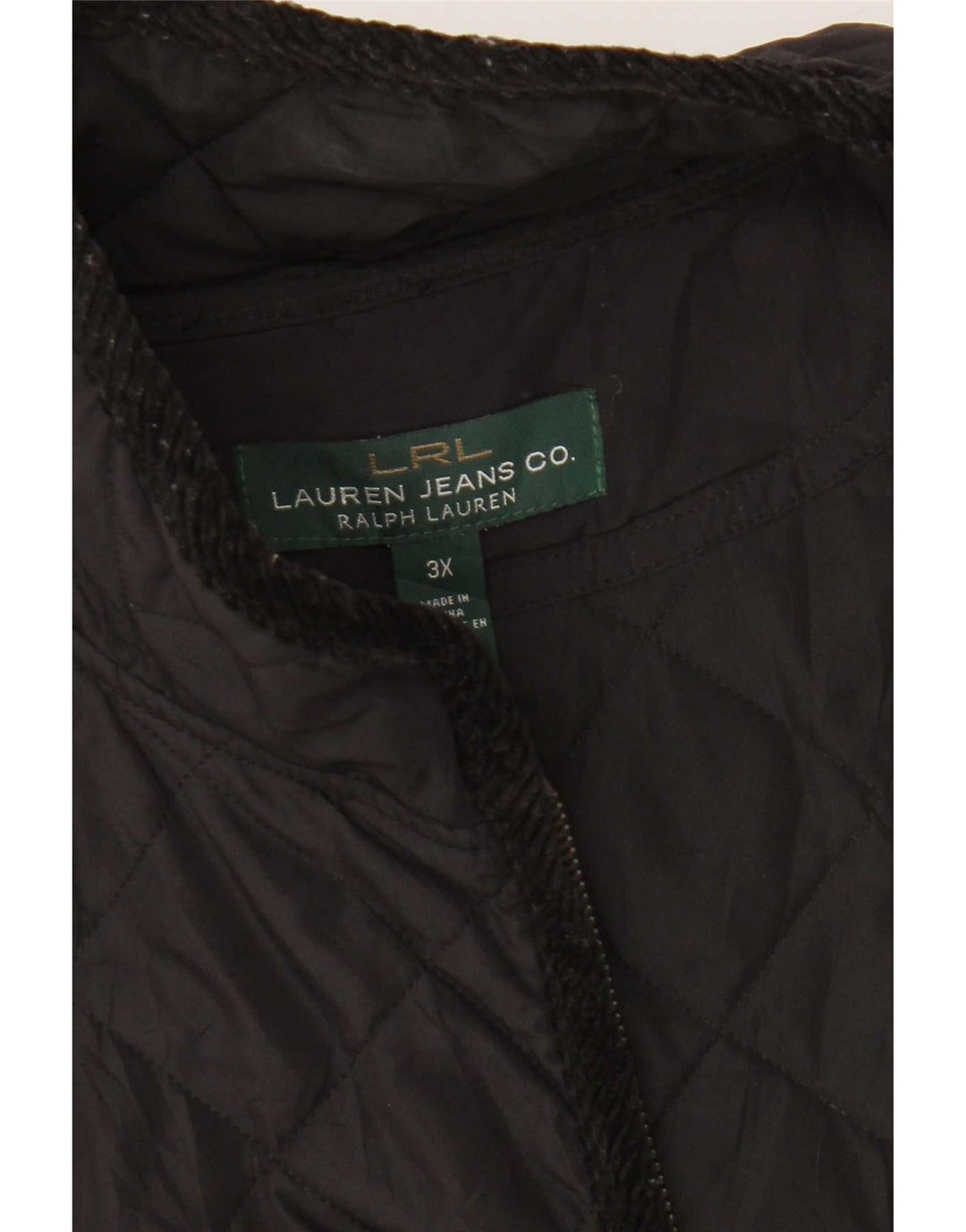 Ralph Lauren Damen Steppweste UK 22 3XL Schwarz Polyester